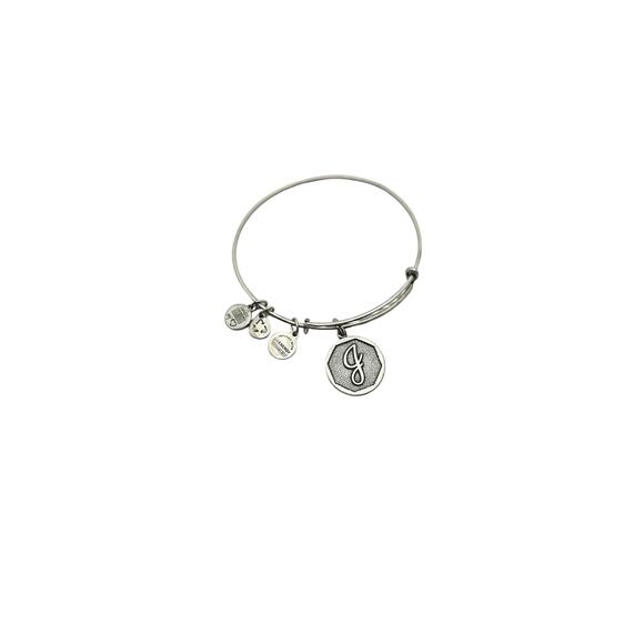 Alex and Ani "J" Initial Charm Bracelet – Rafaelian Silver Finish - Picture 4 of 6
